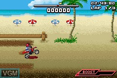 In-game screen of the game Motocross Challenge on Nintendo GameBoy Advance