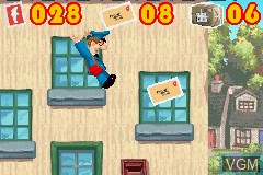 In-game screen of the game Postman Pat and the Greendale Rocket on Nintendo GameBoy Advance