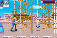 In-game screen of the game Secret Agent Barbie - Royal Jewels Mission on Nintendo GameBoy Advance