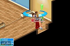 In-game screen of the game Sims 2, The - Pets on Nintendo GameBoy Advance