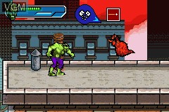 In-game screen of the game Spider-Man - Battle for New York on Nintendo GameBoy Advance