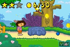 In-game screen of the game Dora the Explorer - The Search for Pirate Pig's Treasure on Nintendo GameBoy Advance