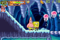 In-game screen of the game SpongeBob's Atlantis SquarePantis on Nintendo GameBoy Advance