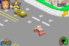 In-game screen of the game Mary-Kate and Ashley - Sweet 16 - Licensed to Drive on Nintendo GameBoy Advance
