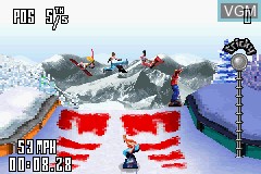 In-game screen of the game SSX Tricky on Nintendo GameBoy Advance
