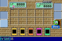 In-game screen of the game Yu-Gi-Oh! The Eternal Duelist Soul on Nintendo GameBoy Advance