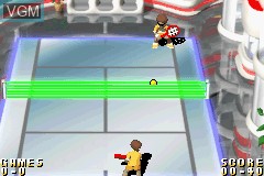 In-game screen of the game World Tennis Stars on Nintendo GameBoy Advance