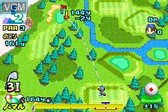 In-game screen of the game Mario Golf - GBA Tour on Nintendo GameBoy Advance