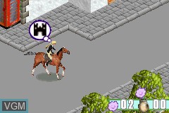In-game screen of the game Barbie Horse Adventures on Nintendo GameBoy Advance