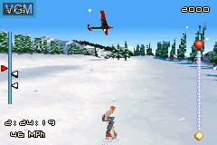 In-game screen of the game SSX 3 on Nintendo GameBoy Advance