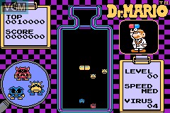 In-game screen of the game Classic NES Series - Dr. Mario on Nintendo GameBoy Advance
