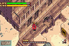 In-game screen of the game Zoku Bokura no Taiyou - Taiyou Shounen Django on Nintendo GameBoy Advance