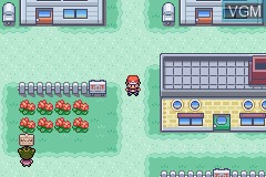 In-game screen of the game Pokemon FireRed Version on Nintendo GameBoy Advance