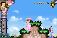 In-game screen of the game Barbie as the Princess and the Pauper on Nintendo GameBoy Advance