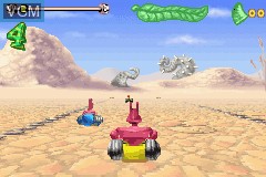 In-game screen of the game Antz Extreme Racing on Nintendo GameBoy Advance