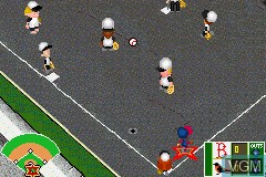 In-game screen of the game Backyard Baseball on Nintendo GameBoy Advance