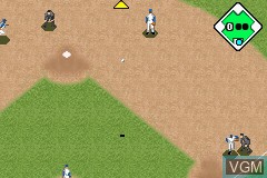 In-game screen of the game Baseball Advance on Nintendo GameBoy Advance