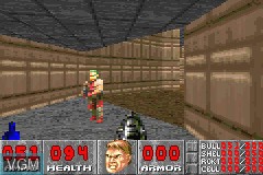 In-game screen of the game DOOM on Nintendo GameBoy Advance