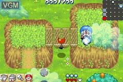In-game screen of the game Doraemon - Midori no Wakusei Doki Doki Daikyuushuutsu! on Nintendo GameBoy Advance
