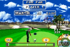 In-game screen of the game ESPN Final Round Golf 2002 on Nintendo GameBoy Advance