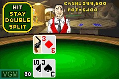 In-game screen of the game World Championship Poker on Nintendo GameBoy Advance
