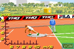 In-game screen of the game FILA Decathlon on Nintendo GameBoy Advance