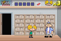 In-game screen of the game Hey Arnold! The Movie on Nintendo GameBoy Advance