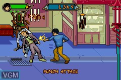 In-game screen of the game Jackie Chan Adventures - Legend of the Dark Hand on Nintendo GameBoy Advance