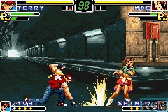 In-game screen of the game King of Fighters EX, The - Neo Blood on Nintendo GameBoy Advance