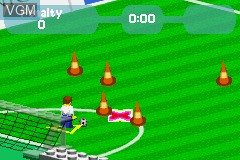 In-game screen of the game LEGO Soccer Mania on Nintendo GameBoy Advance
