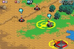 In-game screen of the game Mech Platoon on Nintendo GameBoy Advance