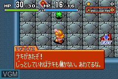 In-game screen of the game Monster Gate on Nintendo GameBoy Advance
