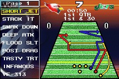 In-game screen of the game NFL Blitz 20-02 on Nintendo GameBoy Advance