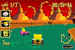 In-game screen of the game NickToons Racing on Nintendo GameBoy Advance
