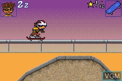 In-game screen of the game Rocket Power - Dream Scheme on Nintendo GameBoy Advance