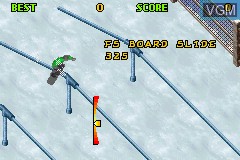 In-game screen of the game Shaun Palmer's Pro Snowboarder on Nintendo GameBoy Advance