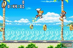 In-game screen of the game Sonic Advance on Nintendo GameBoy Advance