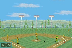 In-game screen of the game Sports Illustrated for Kids - Baseball on Nintendo GameBoy Advance