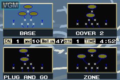 In-game screen of the game Sports Illustrated for Kids - Football on Nintendo GameBoy Advance