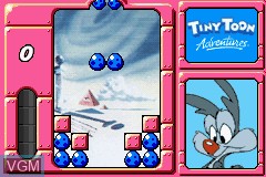 In-game screen of the game Tiny Toon Adventures - Wacky Stackers on Nintendo GameBoy Advance