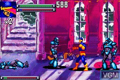 In-game screen of the game X-Men - Reign of Apocalypse on Nintendo GameBoy Advance