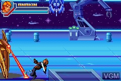 In-game screen of the game Star Wars Episode III - Revenge of the Sith on Nintendo GameBoy Advance