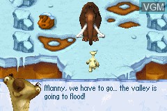 In-game screen of the game Ice Age 2 - The Meltdown on Nintendo GameBoy Advance