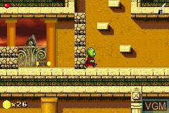 In-game screen of the game Dragon's Rock on Nintendo GameBoy Advance