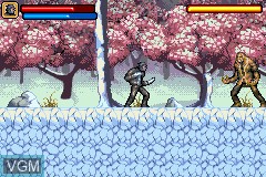 In-game screen of the game X-Men - The Official Game on Nintendo GameBoy Advance