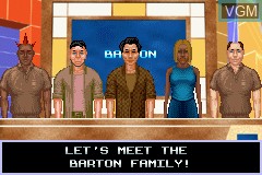 In-game screen of the game Family Feud on Nintendo GameBoy Advance