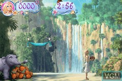 In-game screen of the game Barbie as The Island Princess on Nintendo GameBoy Advance
