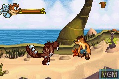 In-game screen of the game Crash of the Titans on Nintendo GameBoy Advance