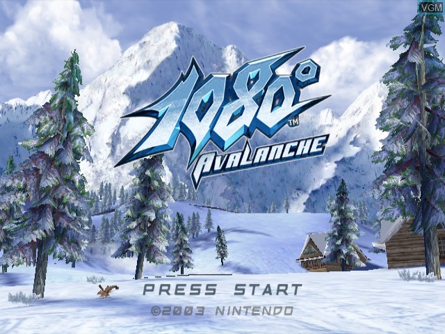 Title screen of the game 1080° Avalanche on Nintendo GameCube