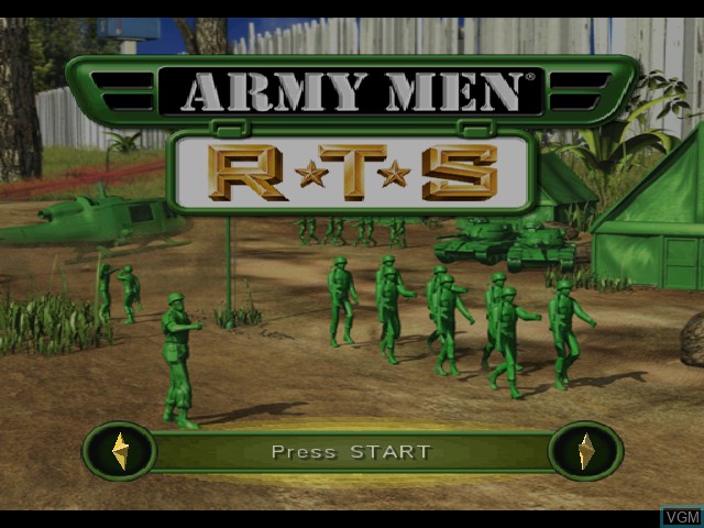 Title screen of the game Army Men - RTS on Nintendo GameCube
